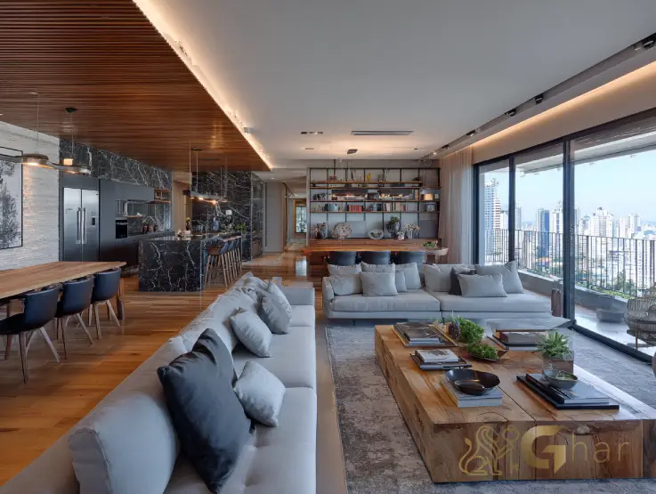 Sala de estar em apartamento na Zona Norte com perfil residencial valorizado