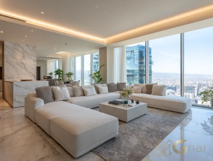 Sala de apartamento de alto padrão no Jardim São Paulo com design sofisticado e acabamento premium