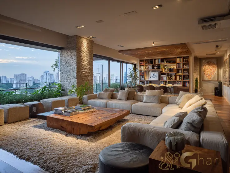 Sala de apartamento na Zona Norte São Paulo bem iluminada