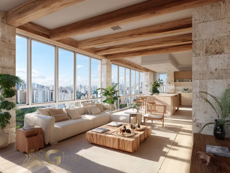 Sala de estar em apartamento na Zona Norte