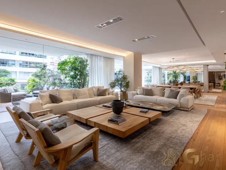 Sala de estar em apartamento no Tucuruvi Zona Norte São Paulo com ambiente moderno