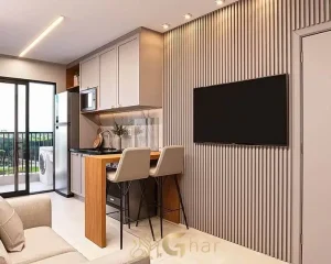 Sala de TV em apartamento decorado no Tucuruvi São Paulo