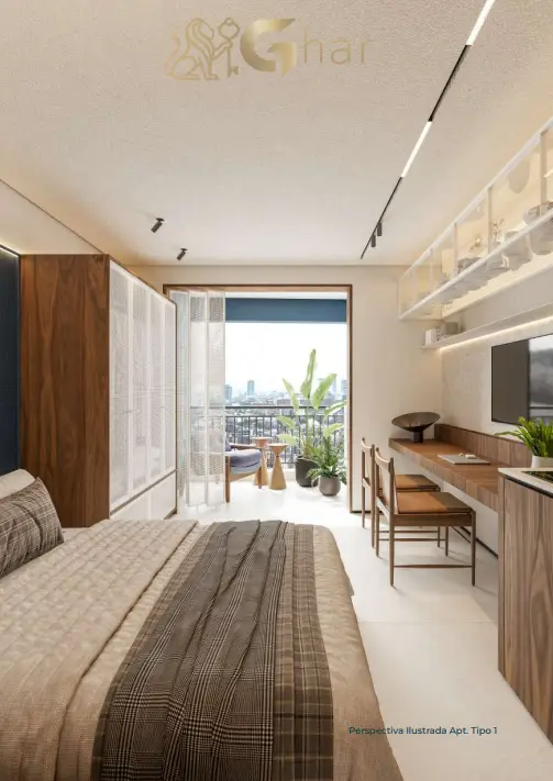 Apartamento studio decorado em condomínio residencial no Santana Zona Norte de São Paulo