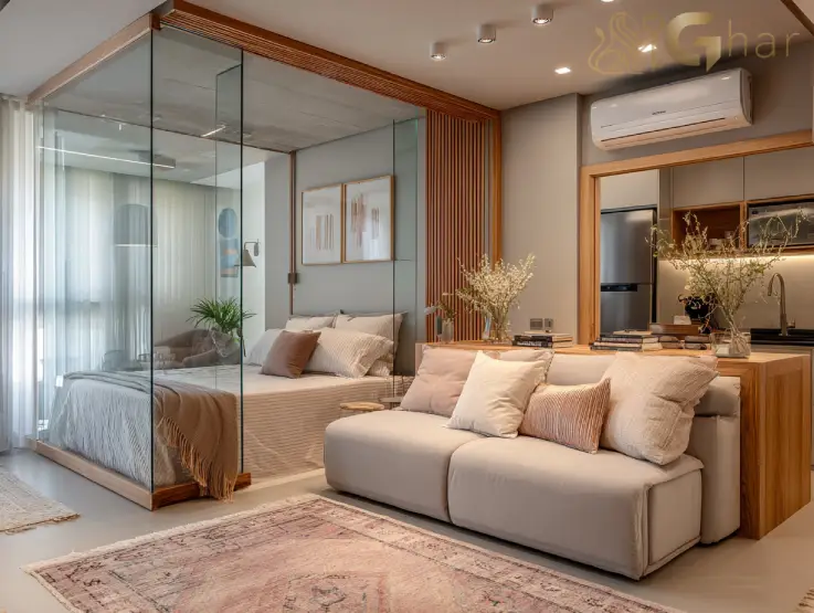 Studio decorado moderno na Parada Inglesa com design contemporâneo e ambientes integrados