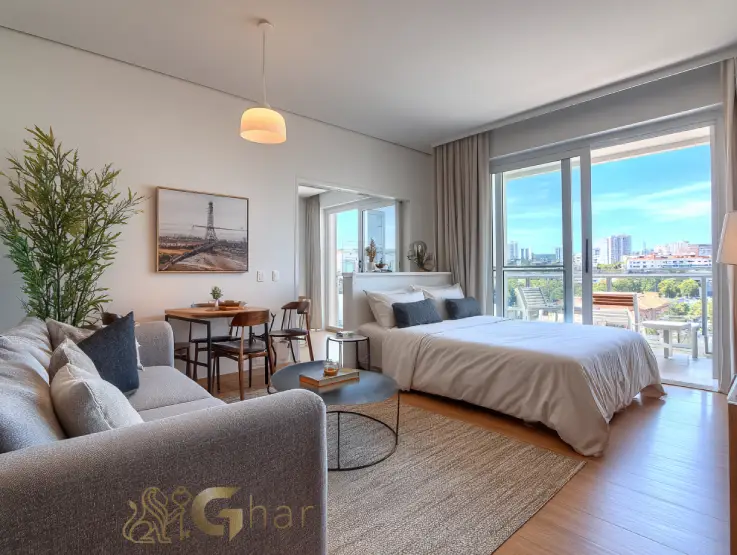 Studio no Tucuruvi na planta em São Paulo com layout moderno e otimizado