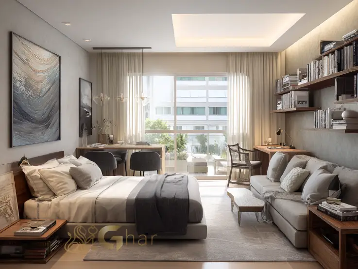 Studio decorado no Tucuruvi em São Paulo com design moderno e acabamento novo