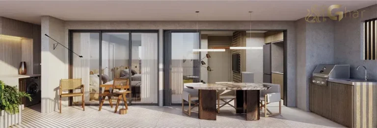 Varanda do apartamento decorado do The Bridge Braz Leme em Santana São Paulo