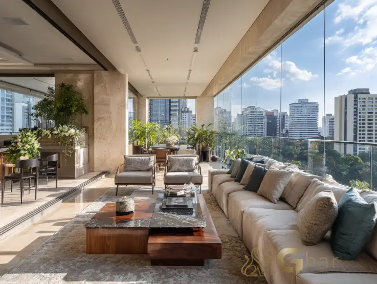 Varanda de apartamento nas melhores ruas do Tucuruvi Zona Norte SP com vista urbana