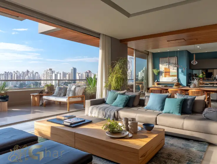 Varanda de apartamento com vista urbana Zona Norte São Paulo