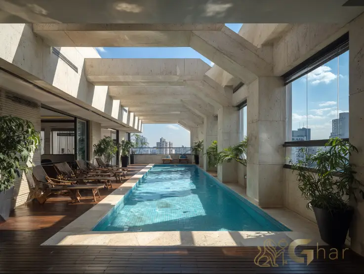 Varanda Penthouse com terraço amplo e vista privilegiada na Zona Norte de SP