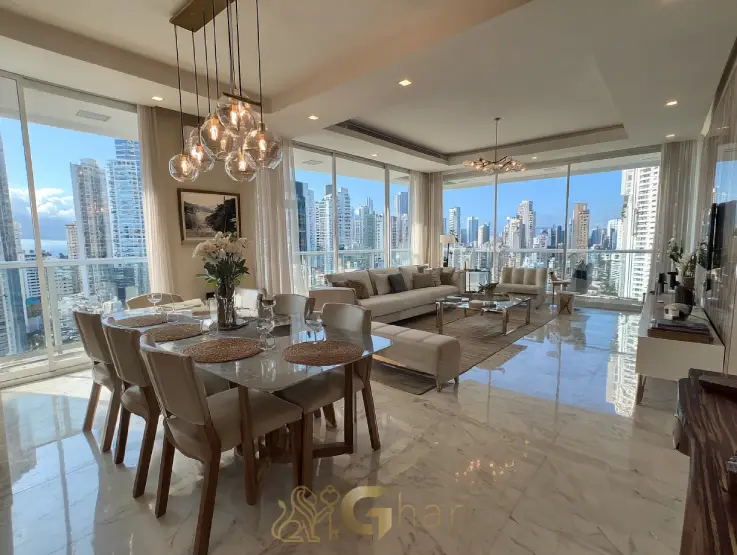 Apartamento moderno em São Paulo com calculadora de poder de compra imobiliário