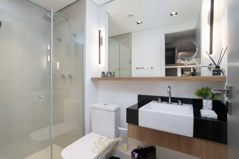 Banheiro moderno em apartamentos no Paraíso São Paulo