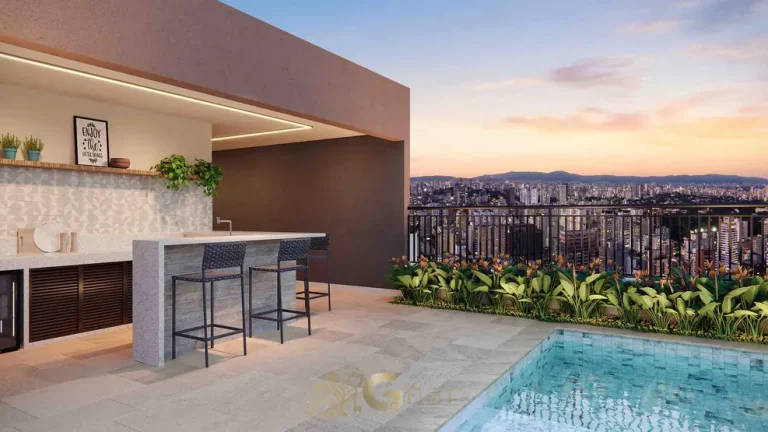 Bar da piscina em condomínio residencial no Paraíso Zona Sul de São Paulo