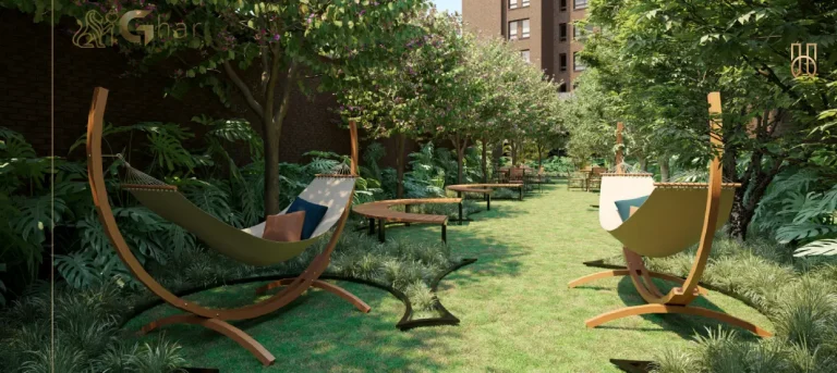 Bosque com redário em apartamentos com lazer no Ibirapuera São Paulo
