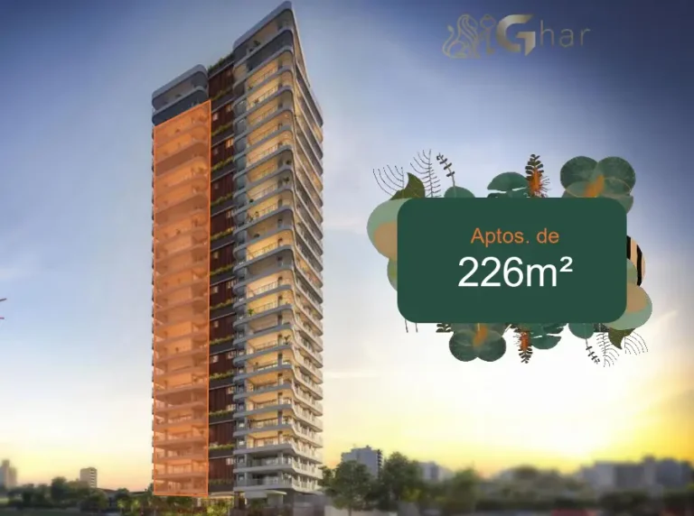 Fachada dos apartamentos de 226m² do condomínio Ibiatã Paraíso no Paraíso São Paulo