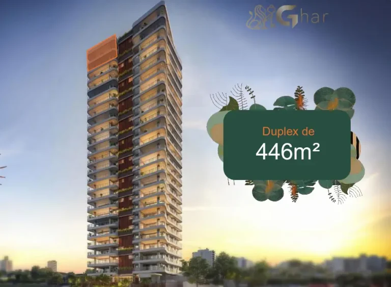 Fachada da cobertura duplex de 446m² do condomínio Ibiatã Paraíso no Paraíso São Paulo