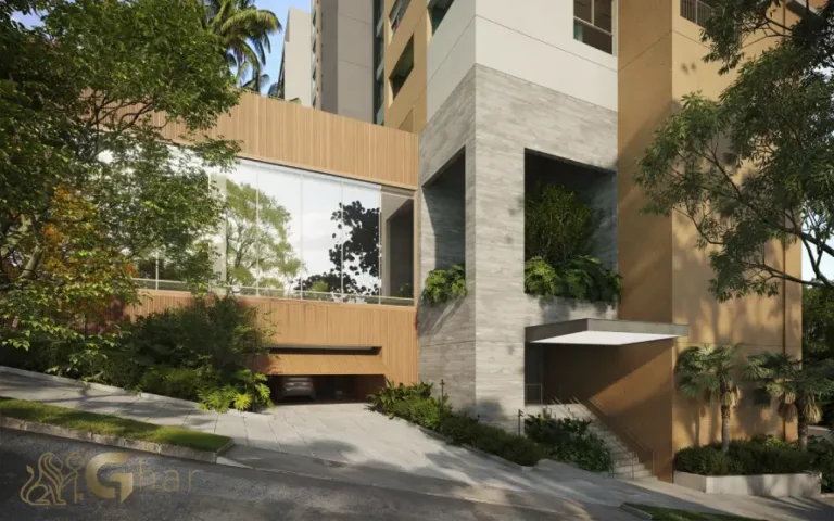 Entrada de condomínio residencial no Paraíso Zona Sul de São Paulo