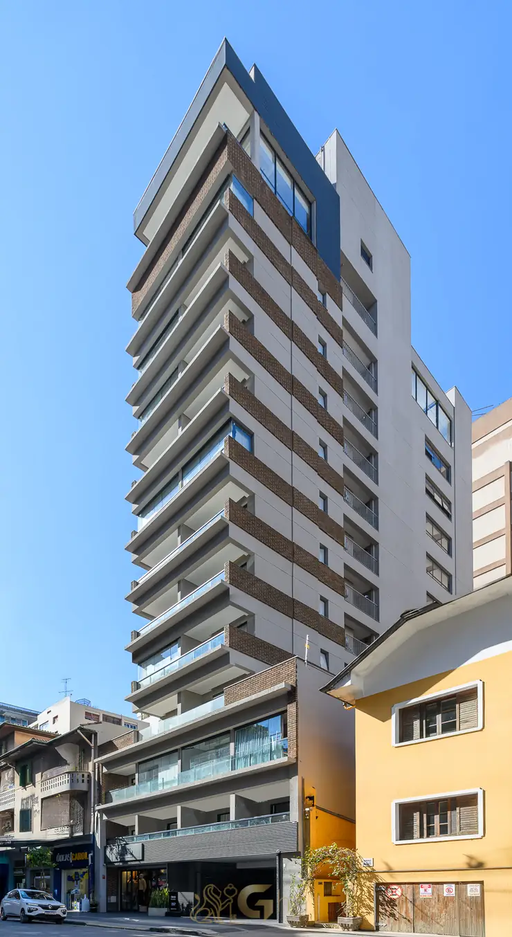 Fachada do condomínio Step Up Paraíso no bairro Paraíso em São Paulo