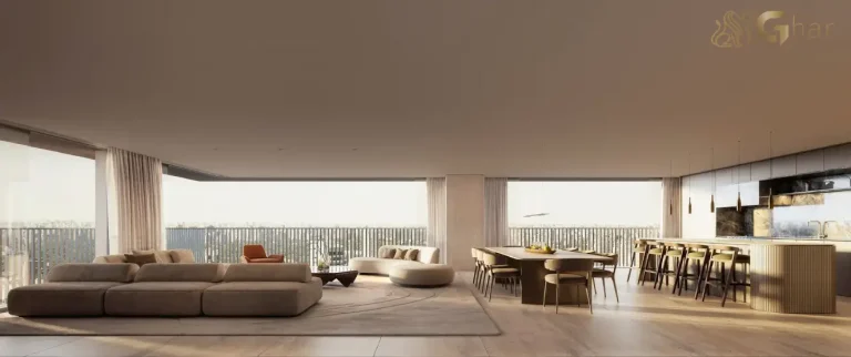 Living ampliado em apartamento decorado de condomínio residencial no Paraíso Zona Sul São Paulo