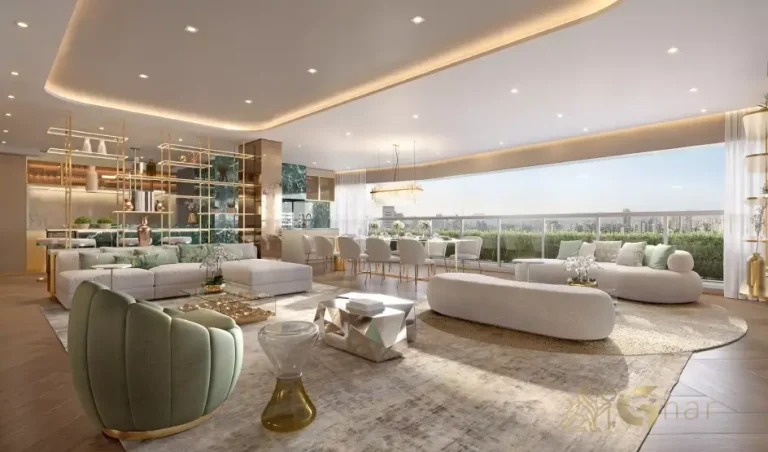 Living do apartamento decorado do Heaven Residences no bairro Paraíso em São Paulo