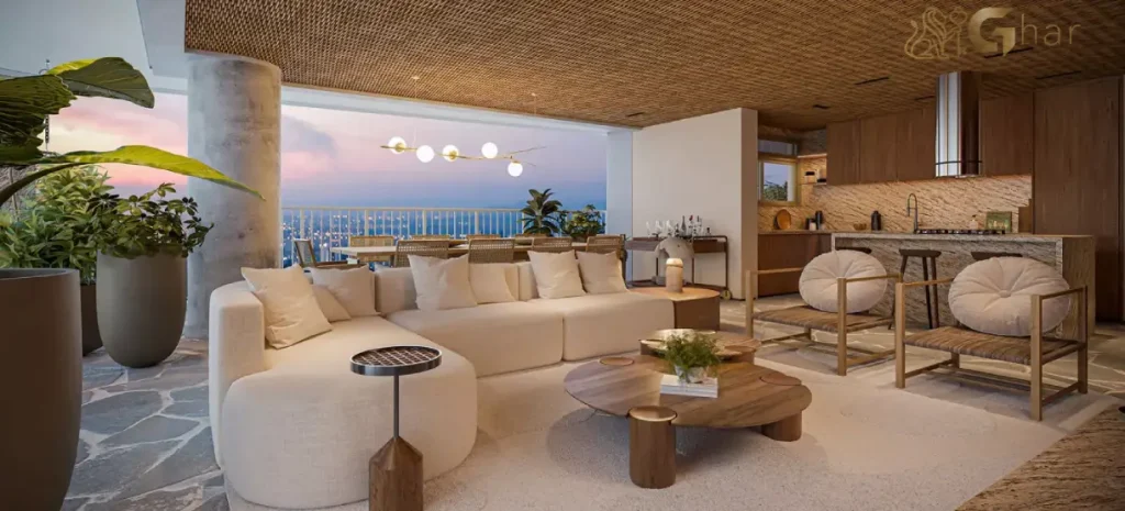 Living do apartamento decorado de 183m² do Ibiatã Paraíso no Paraíso São Paulo