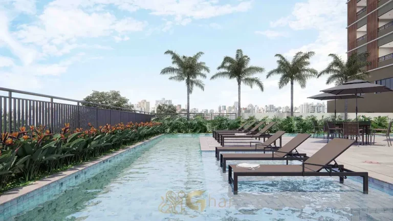 Piscina adulto em condomínio residencial no Paraíso Zona Sul de São Paulo