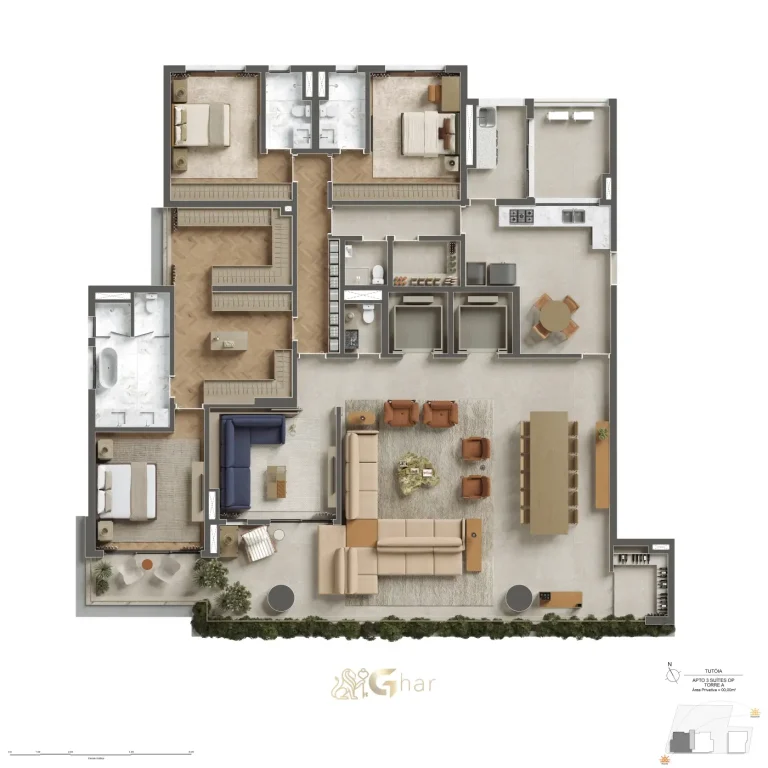 Apartamento com planta ampla em condomínio no Paraíso São Paulo