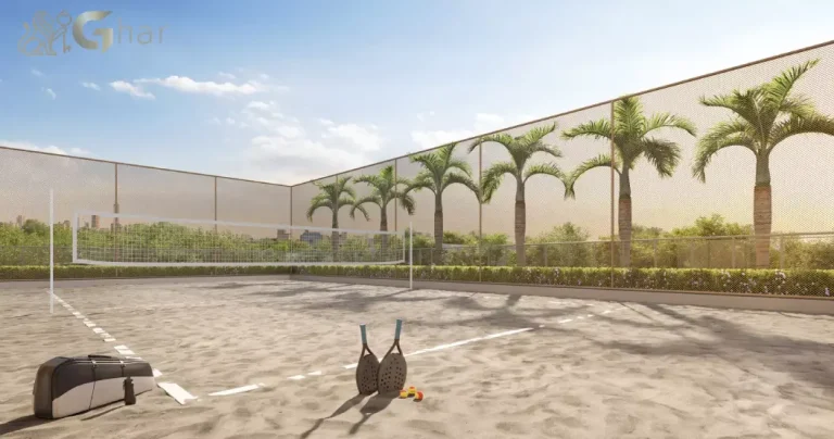 Quadra de beach tennis do condomínio Heaven Residences no bairro Paraíso em São Paulo