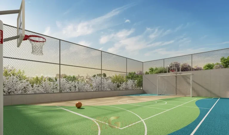 Quadra recreativa em condomínio com lazer completo em apartamentos na Aclimação São Paulo
