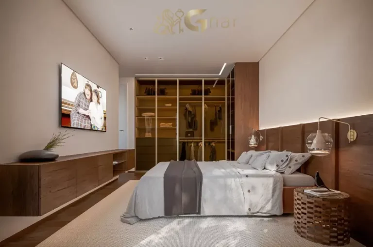Quarto do apartamento decorado de 183m² do Ibiatã Paraíso no Paraíso São Paulo