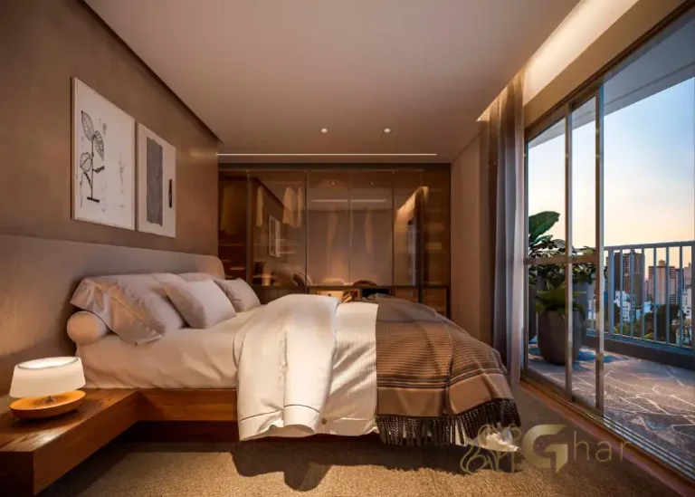 Quarto do apartamento decorado de 226m² do Ibiatã Paraíso no Paraíso São Paulo