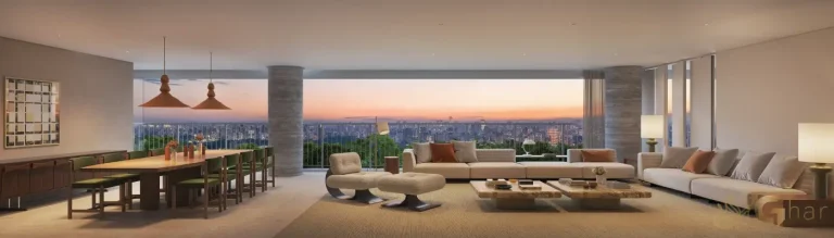 Sala de jantar em condomínio residencial no Paraíso Zona Sul de São Paulo