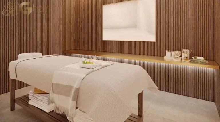 Sala de massagem em apartamentos com lazer no Ibirapuera São Paulo