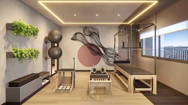 Sala de pilates em apartamentos com lazer no Paraíso São Paulo