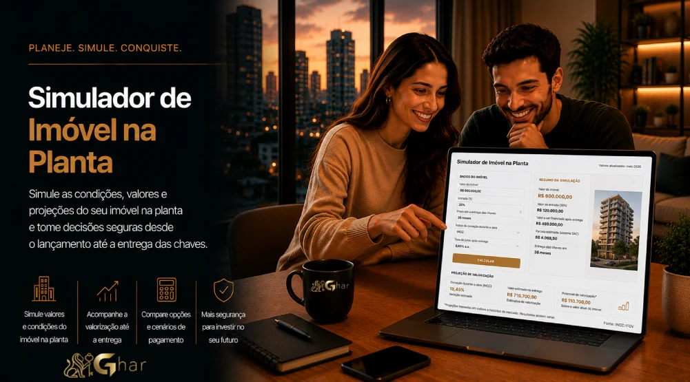 Simulador de imóvel na planta para financiamento e parcelas | GHAR Imóveis