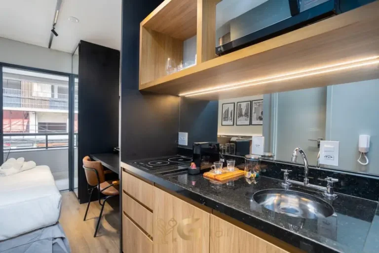Studio em condomínio residencial no Paraíso Zona Sul de São Paulo
