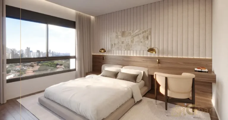Quarto do condomínio Hóriz Ibirapuera no bairro Ibirapuera em São Paulo