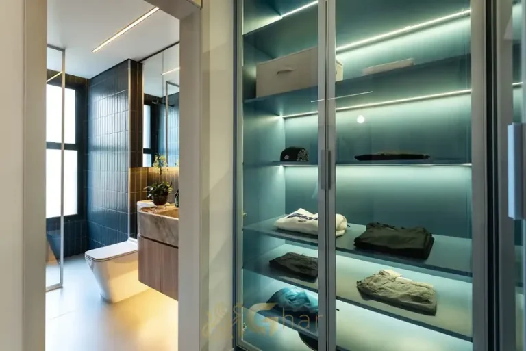 Banheiro do apartamento decorado em apartamentos no bairro de Moema, São Paulo