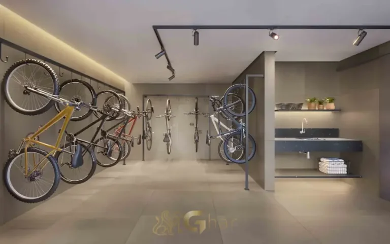 Bicicletário organizado em apartamentos no bairro da Vila Nova Conceição, São Paulo