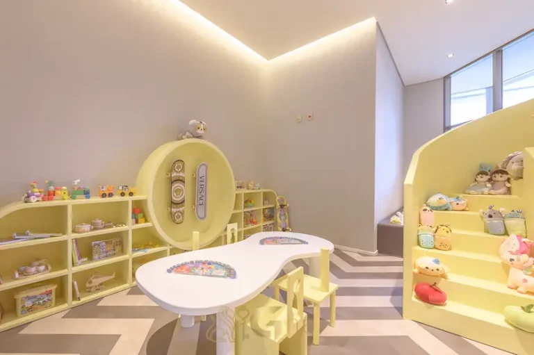 Brinquedoteca decorada em apartamentos no bairro de Moema, São Paulo