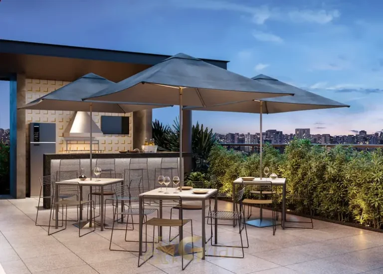 Churrasqueira gourmet no rooftop em condomínio residencial em Perdizes, na Zona Oeste de São Paulo