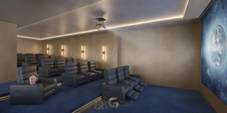 Cinema privativo com poltronas em condomínio residencial no bairro da Vila Prudente, na Zona Leste de São Paulo