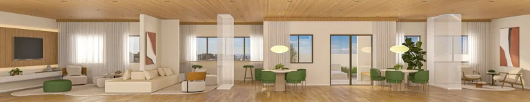 Espaço de coliving e coworking do condomínio Nik Vila Mariana no bairro da Vila Mariana em São Paulo