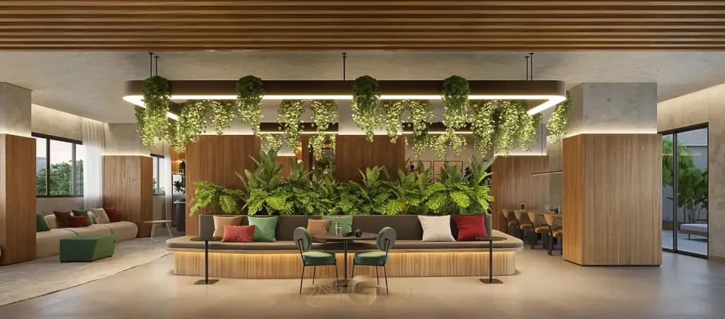 Espaço de coliving para convivência em condomínio residencial no bairro da Consolação, no Centro de São Paulo