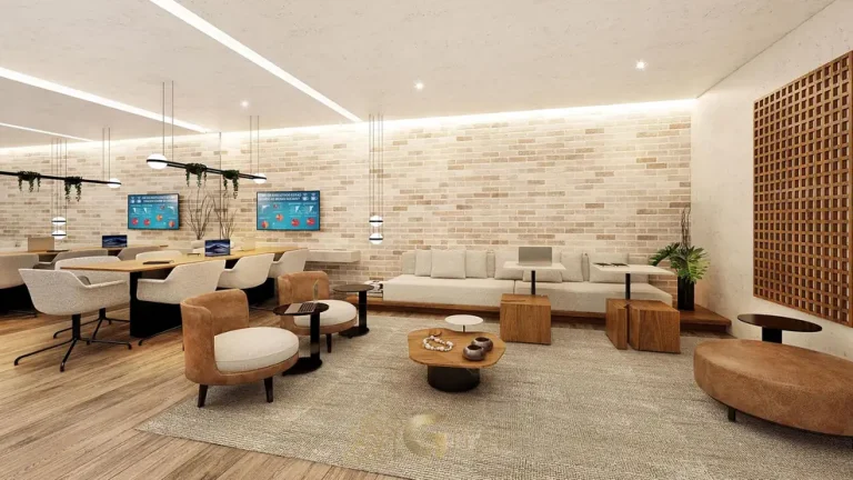 Coworking com estações de trabalho em apartamentos no bairro do Brooklin, São Paulo