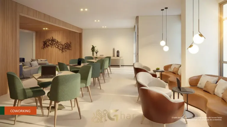 Coworking com estações de trabalho em apartamentos no bairro do Alto do Ipiranga, São Paulo
