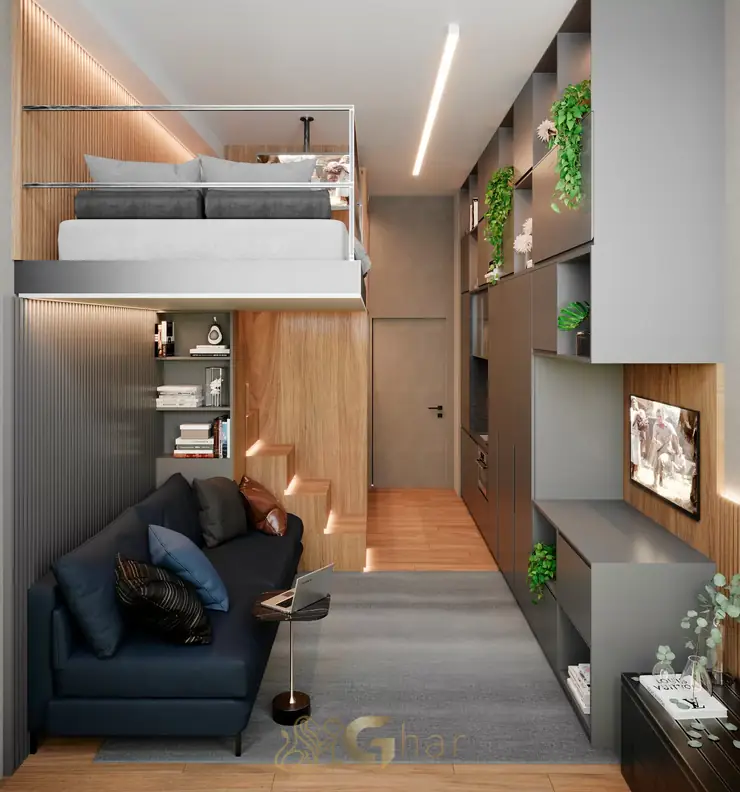 Apartamento decorado com pé-direito de 3,60 m do condomínio Studios Alto by You,inc Paraíso no Paraíso, São Paulo