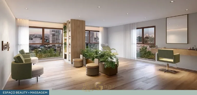 Espaço beauty com área de beleza e cuidados pessoais em apartamentos na Lapa, São Paulo