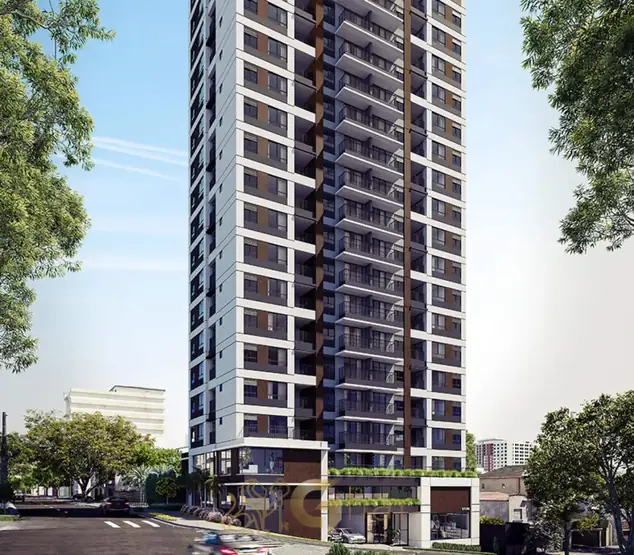 Fachada contemporânea em condomínio residencial em Pinheiros, na Zona Oeste de São Paulo