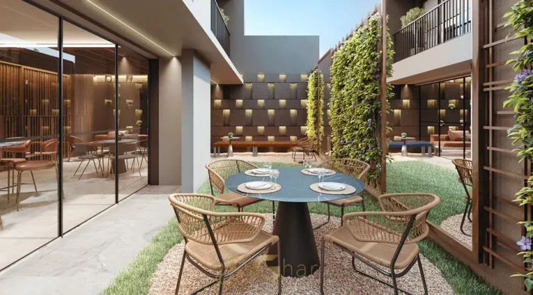 Espaço gourmet externo em outro ângulo em condomínio residencial no bairro do Paraíso, na Zona Sul de São Paulo